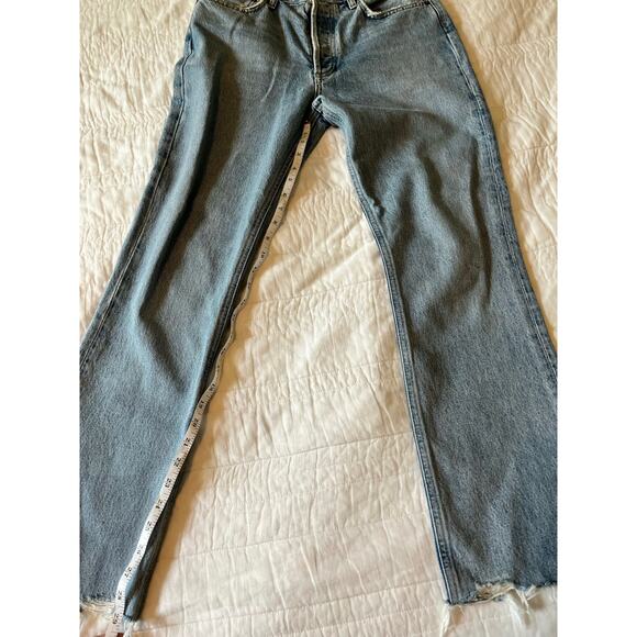 Agolde Women’s Jeans Size 26, High Rise, Bootcut‎ Light Wash Lightly Distressed - Picture 5 of 12